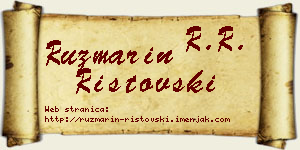 Ruzmarin Ristovski vizit kartica